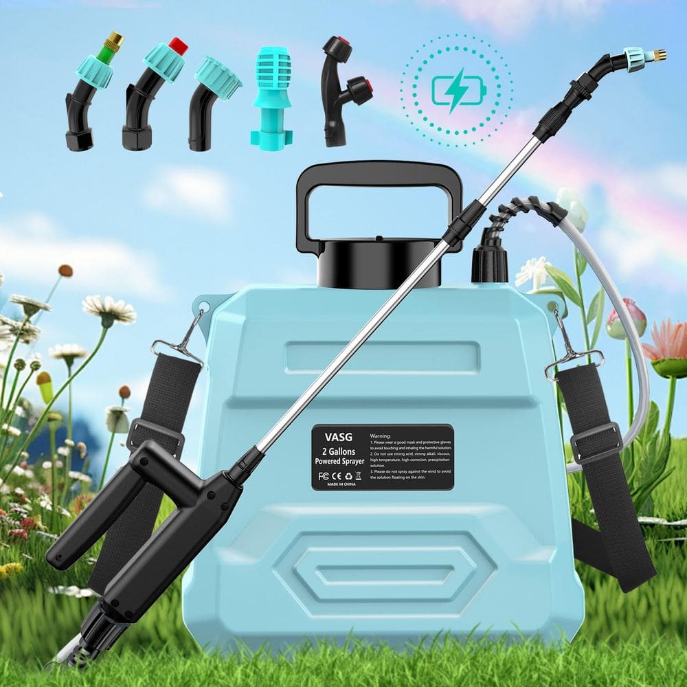 Pulverizador elétrico VASG 8L/2,1 galões 7,4V para gramado e jardim