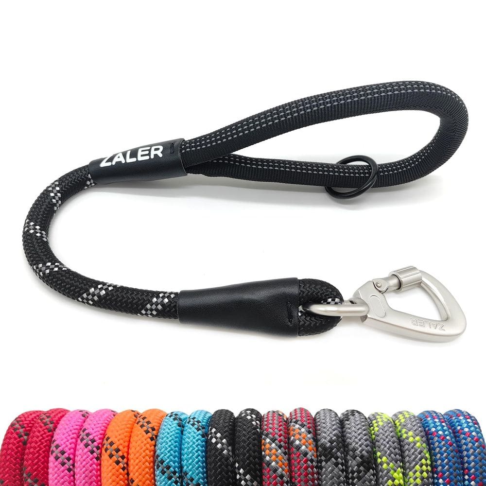 Coleira ZALER Short Dog Leash Trelas de trânsito para cães 45 cm