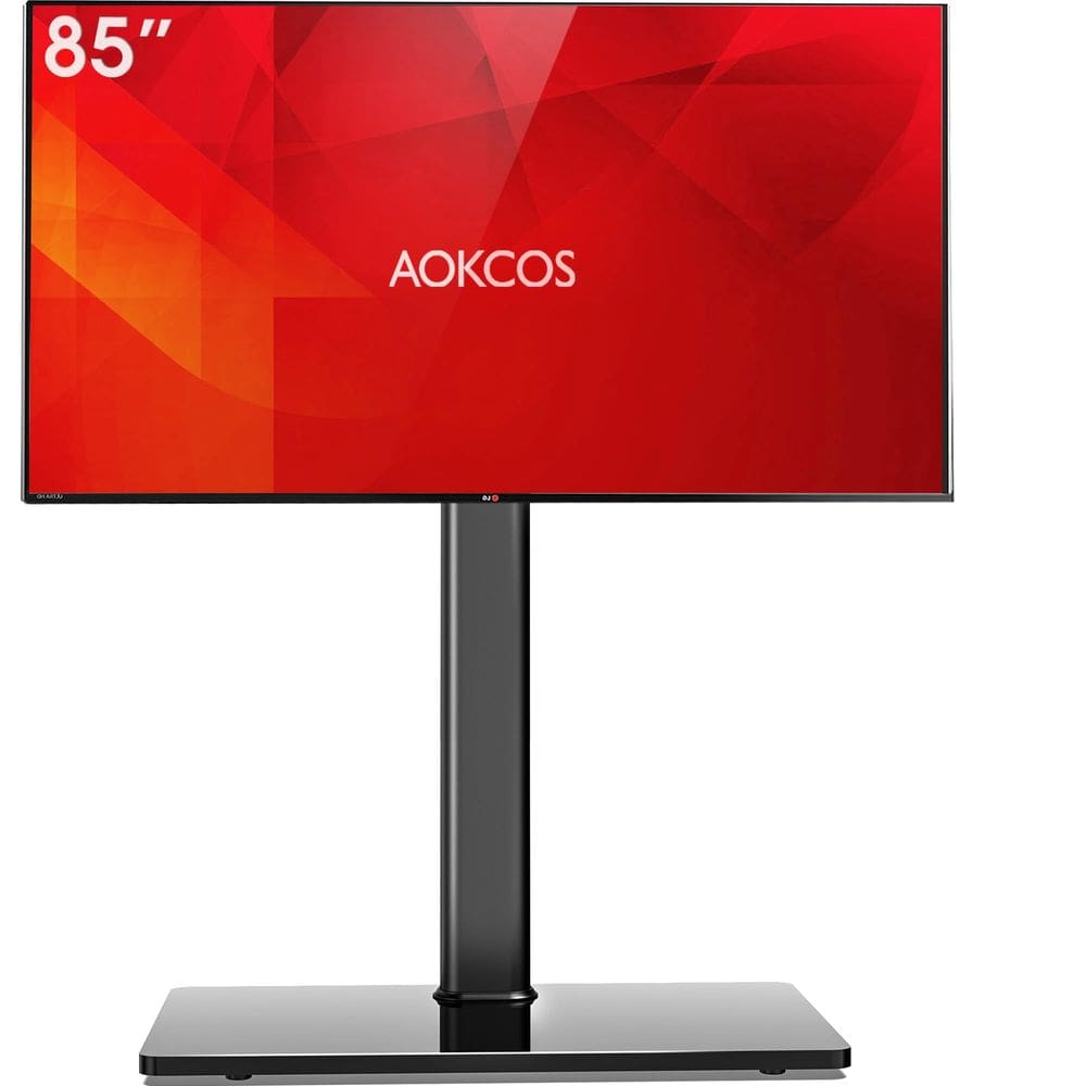 Suporte de TV AOKCOS Floor com suporte giratório, TVs de 43 a 85 polegadas de até 50 kg