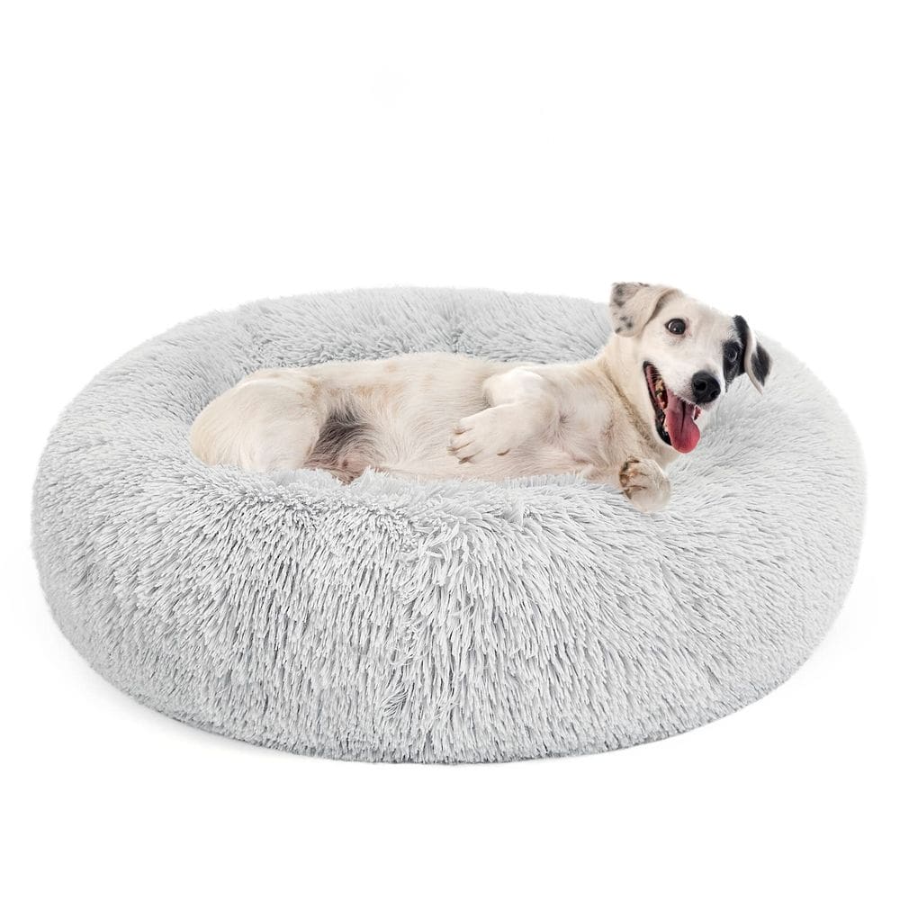 Cama para animais de estimação MIXJOY Orthopaedic Donut Cuddler para cães e gatos, cinza