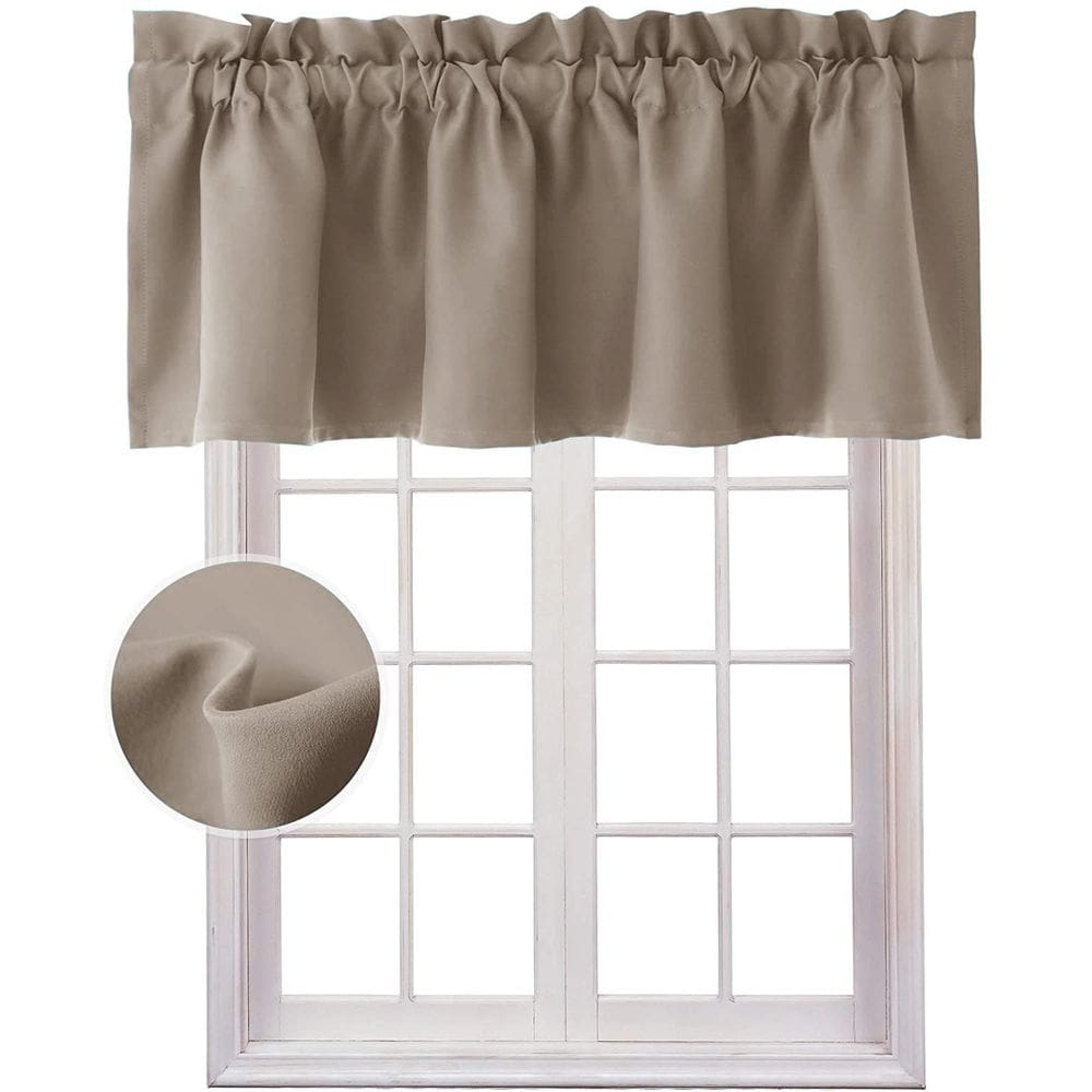 Cortinas Valance Hiasan Blackout com isolamento térmico 52x46cm