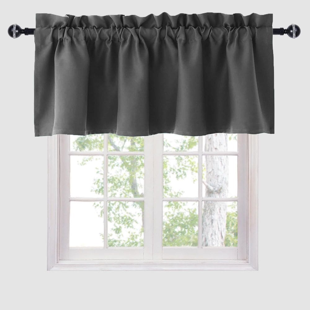 Cortinas Valance Hiasan Blackout com isolamento térmico 52x46cm