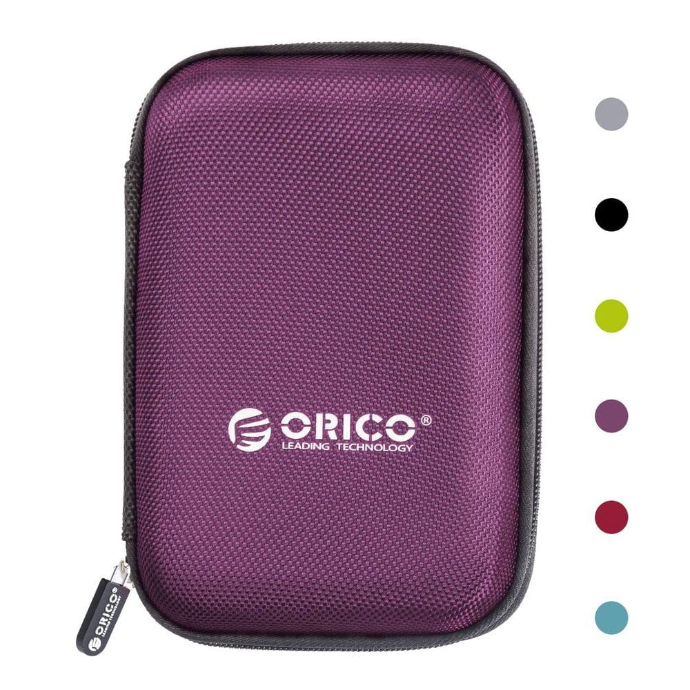 Estojo de disco rígido ORICO PHD-25 impermeável à prova de choque roxo
