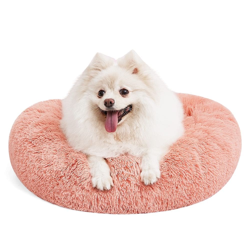 Cama para animais de estimação MIXJOY Orthopaedic Donut Cuddler para cães e gatos rosa