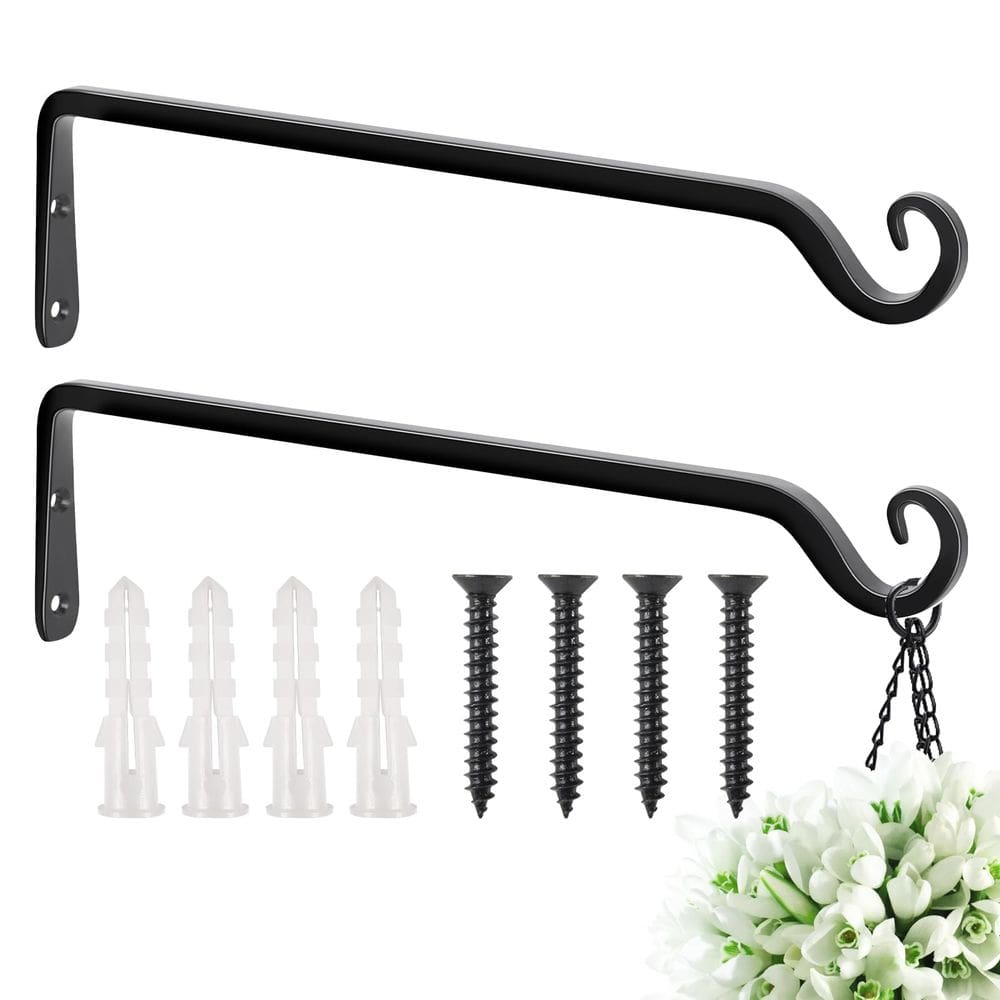 Suporte suspenso para plantas FEED GARDEN 38 cm, pacote com 2 unidades, metal forjado à mão