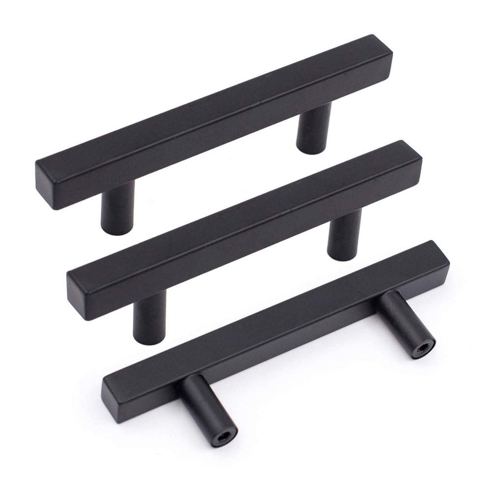 Alças de hardware de gabinete goldenwarm LSJ22BK76 Matte Black