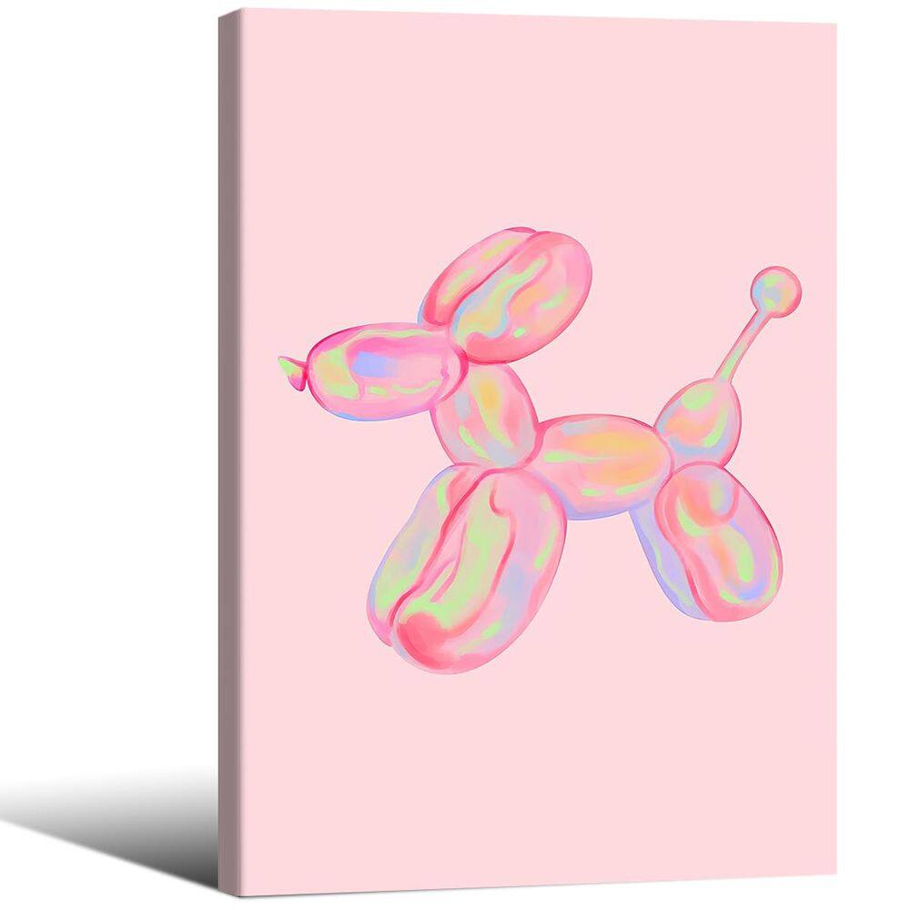 Pôster de arte de parede Heltrappe Funny Cute Balloon Dog rosa 40x60cm