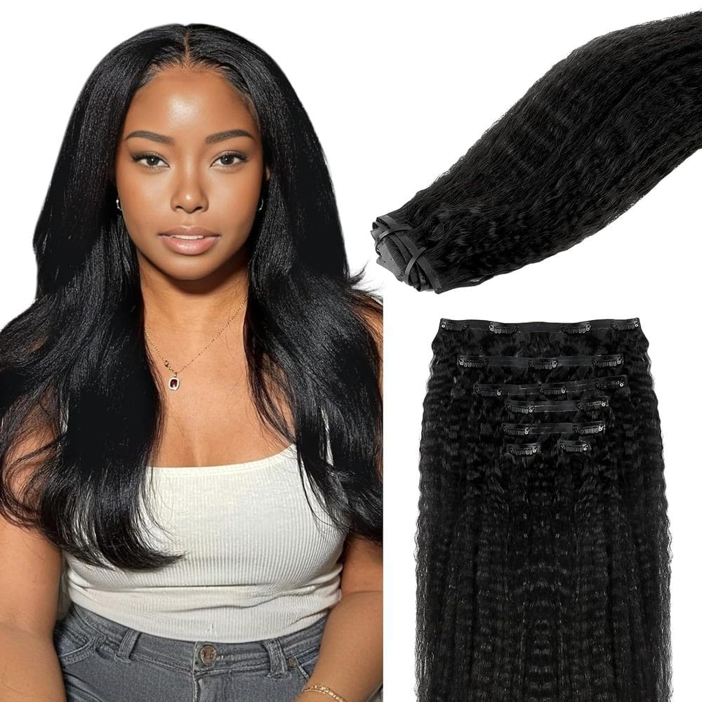 Clip in Hair Extensions Lashey Seamless Human Hair 110g