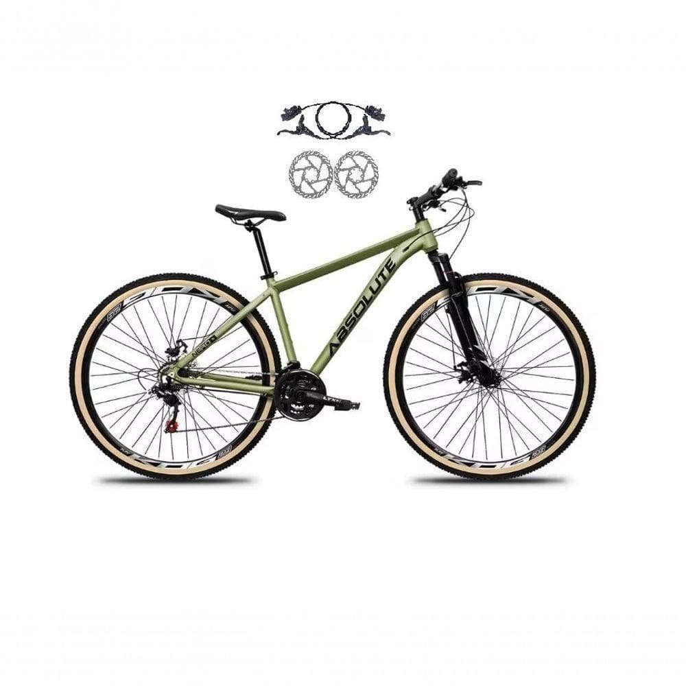 Bicicleta Aro 29 Absolute Nero 5 Freios Disco Hidráulicos 24v Garfo Suspensão Pneu Faixa - Oliva Tam.21