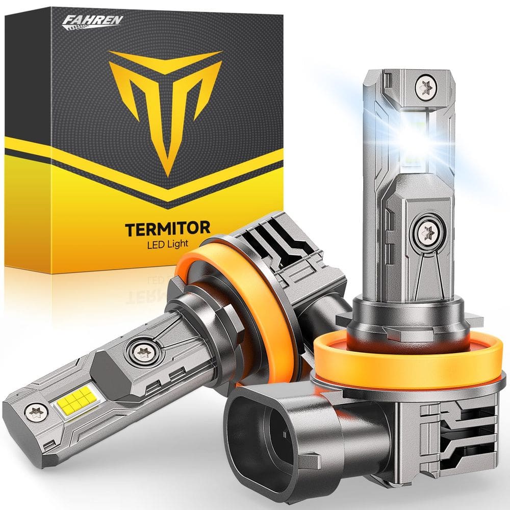 Lâmpada de neblina FAHREN H11 6500K 20000LM 600% de brilho, pacote com 2