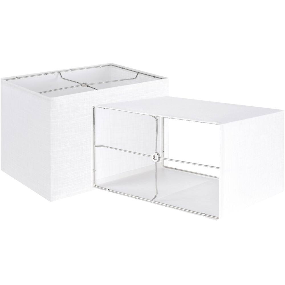 Abajur GOSO Grande Conjunto Retangular Branco de 2 40x20x25cm