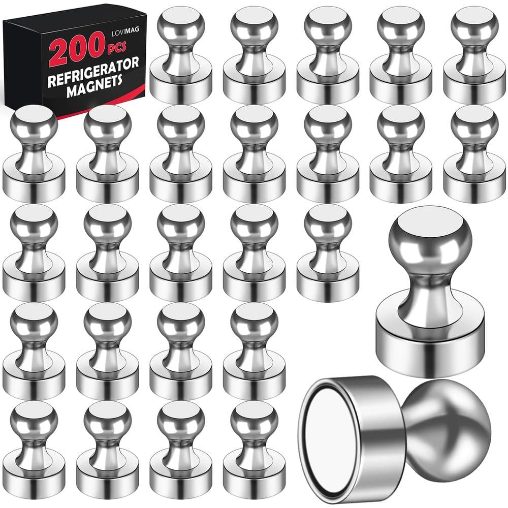Ímãs de geladeira LOVIMAG Silver 200 unidades, pequenos e fortes