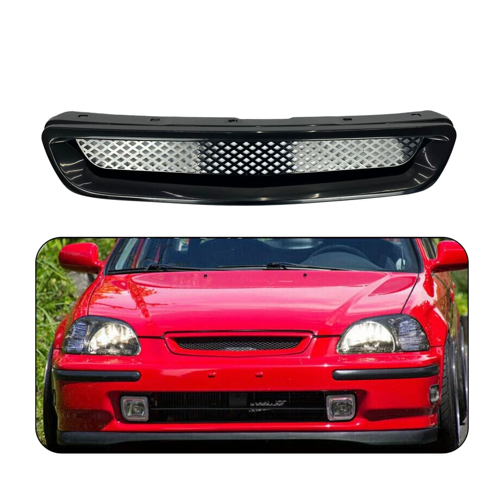 Grade Type R Honda Civic 96 a 98 Black Piano Plástico Abs