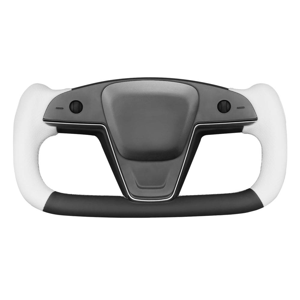 Capa de volante MEWANT em couro branco para Tesla Model S/X