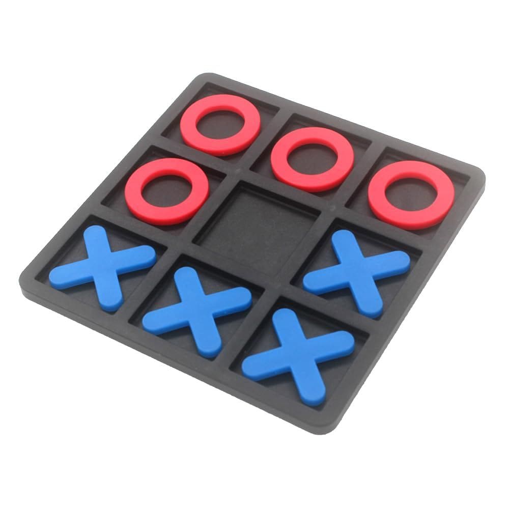 Jogo de tabuleiro BQSPT Tic Tac Toe Family Classic 15x15 cm Plástico