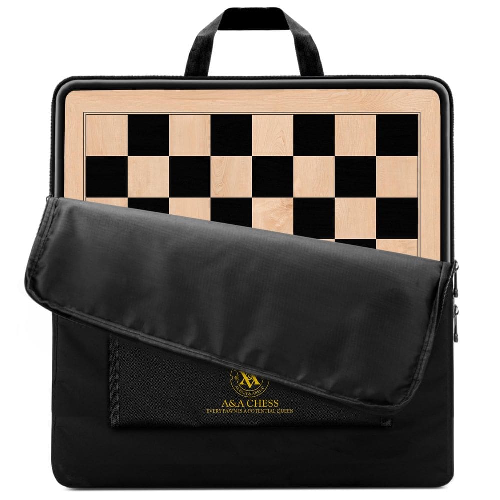 Tabuleiro de xadrez A&A, torneio profissional de madeira de 48 cm