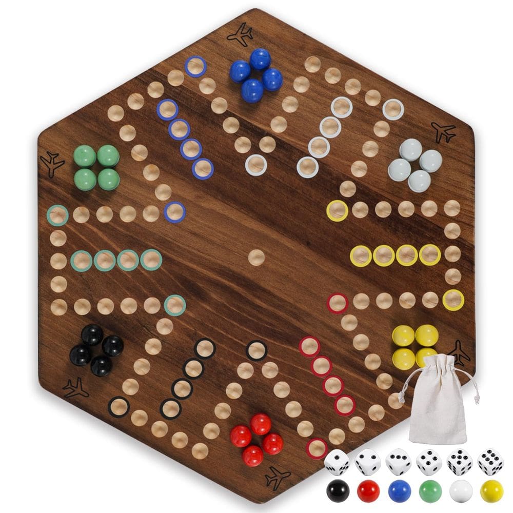 Jogo de tabuleiro Wahartoly Fast Track Aggravation 20 polegadas Wood