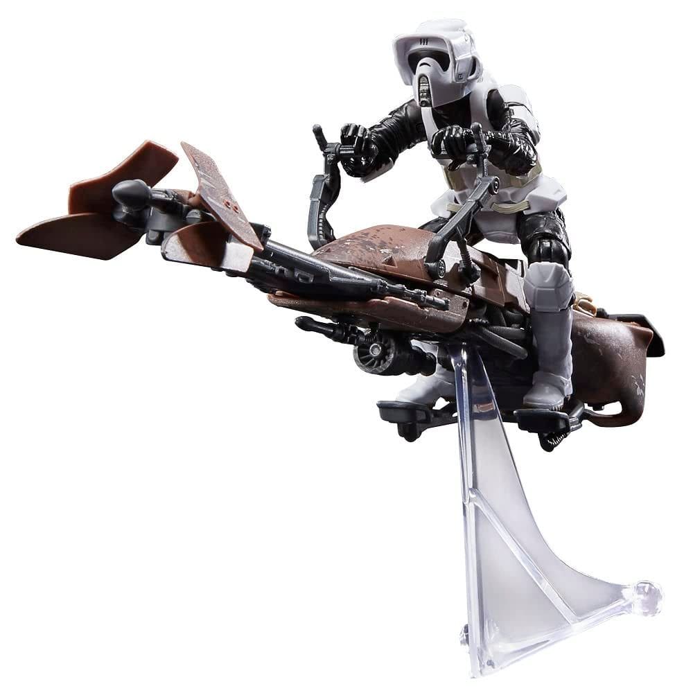 Veículo colecionável STAR WARS The Vintage Collection Speeder Bike com boneco de ação de 3,75 polegadas