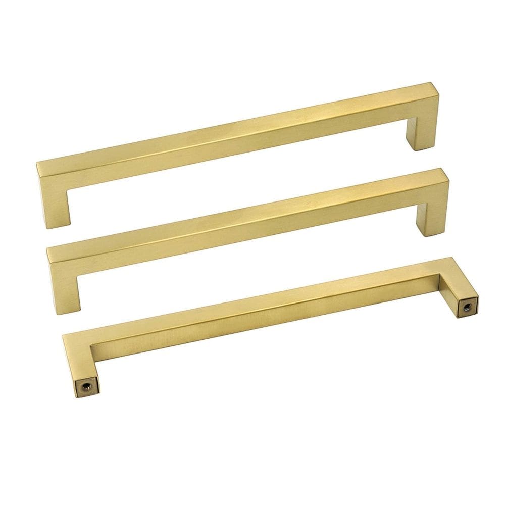 Hardware de gabinete goldenwarm LSJ12GD192 em latão escovado quadrado