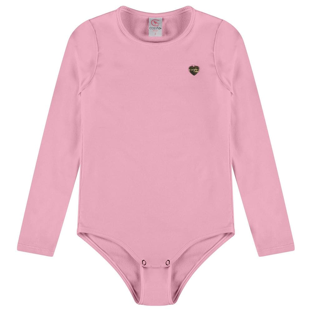 Body Collant Térmico Infantil Ultra Comfort Rosa Chiffon Costão