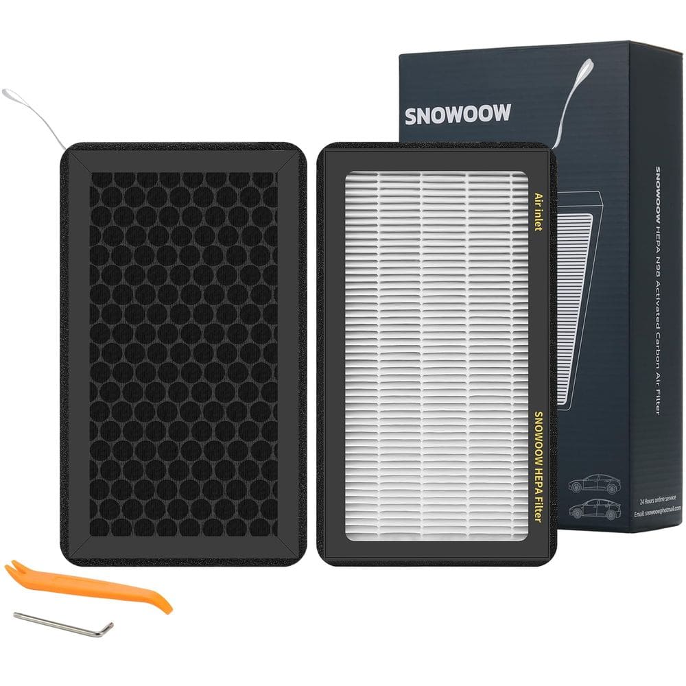 Pacote de filtro de ar HEPA 2 com carbono ativado Tesla Model 3 Y