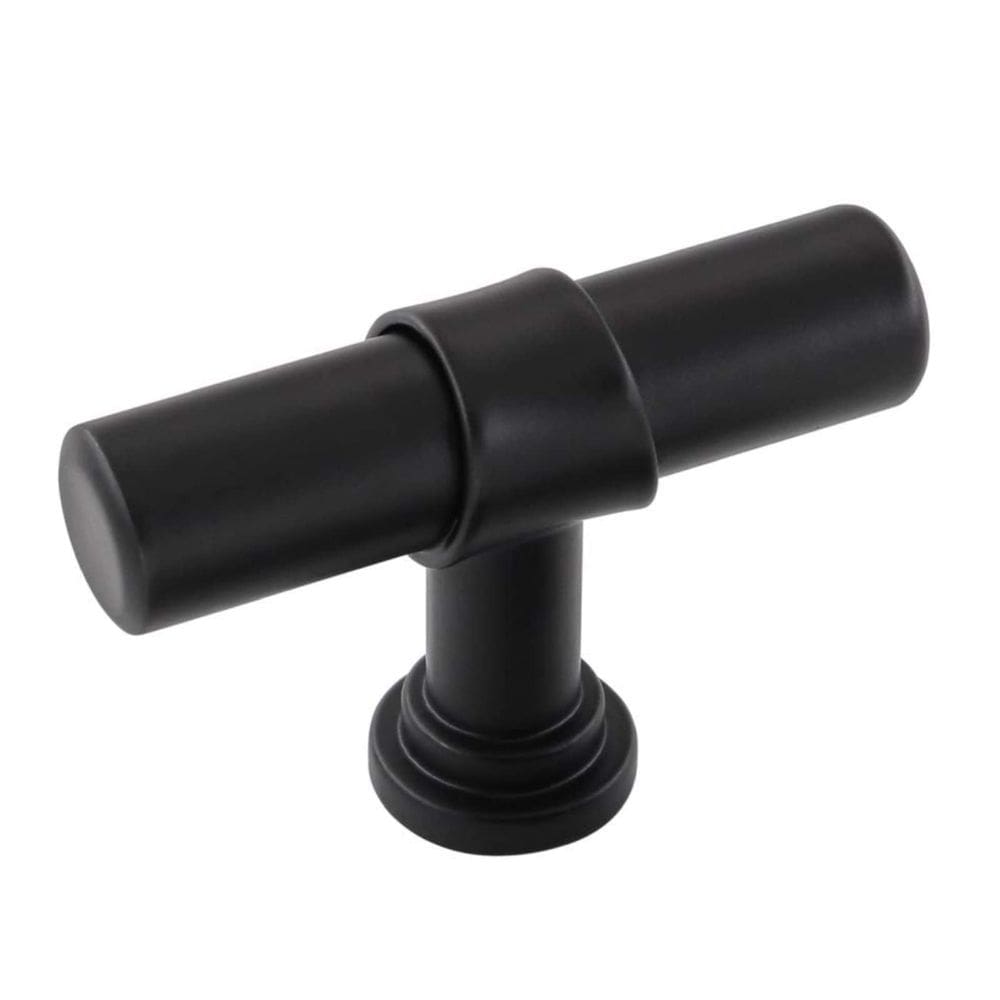 Botões de gabinete goldenwarm LST18BK em aço inoxidável preto x25