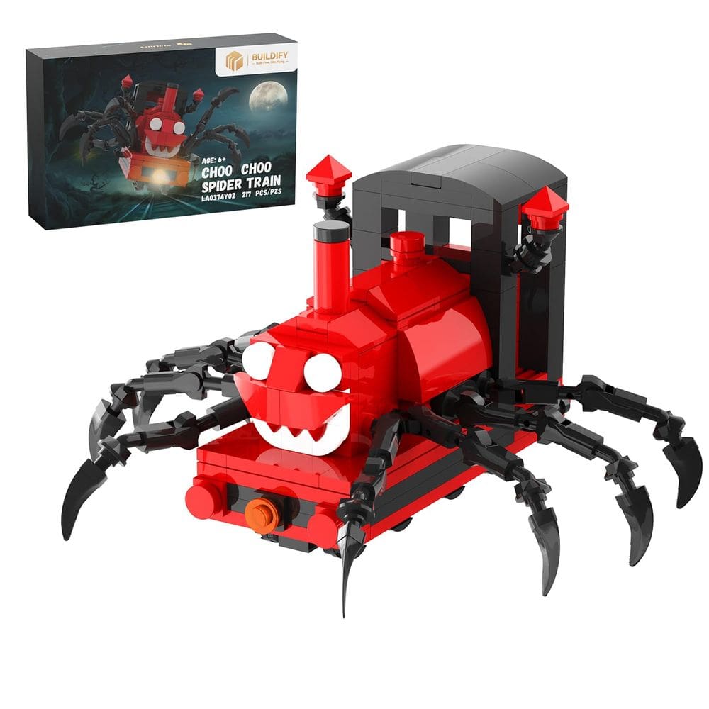 Brinquedo de construção Choo Chooo Charles Spider Train 217 unidades para crianças maiores de 8 anos