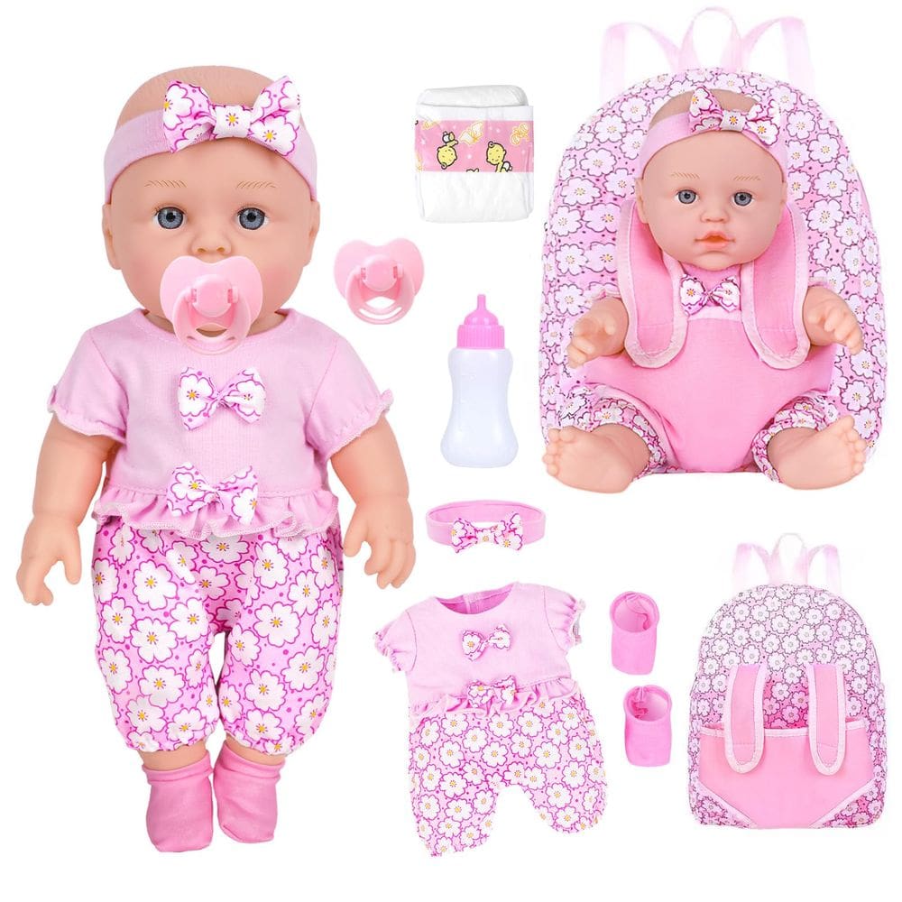 Baby Doll UZIDBTO 31 cm com mochila e acessórios 3+