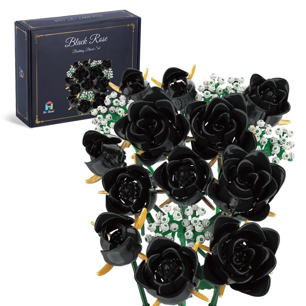 Conjunto de blocos de construção HI-REEKE Flowers Rose Bouquet 660 unidades
