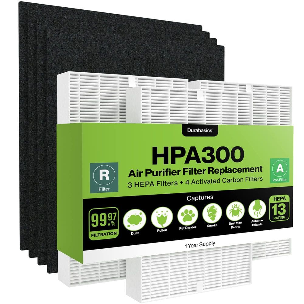 Conjunto de filtros purificadores de ar Durabasics HPA300 Honeywell HEPA