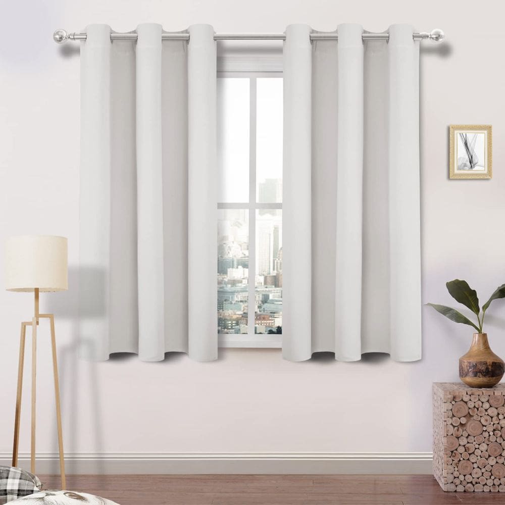 Cortinas Blackout DWCN com isolamento térmico 107x137cm Marfim