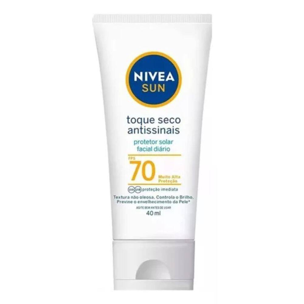 Protetor Solar Facial Nívea Sun Toque Seco FPS70 40ml