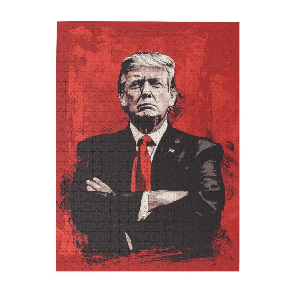 Quebra-cabeça Trump 500 peças para adultos e crianças com pôster