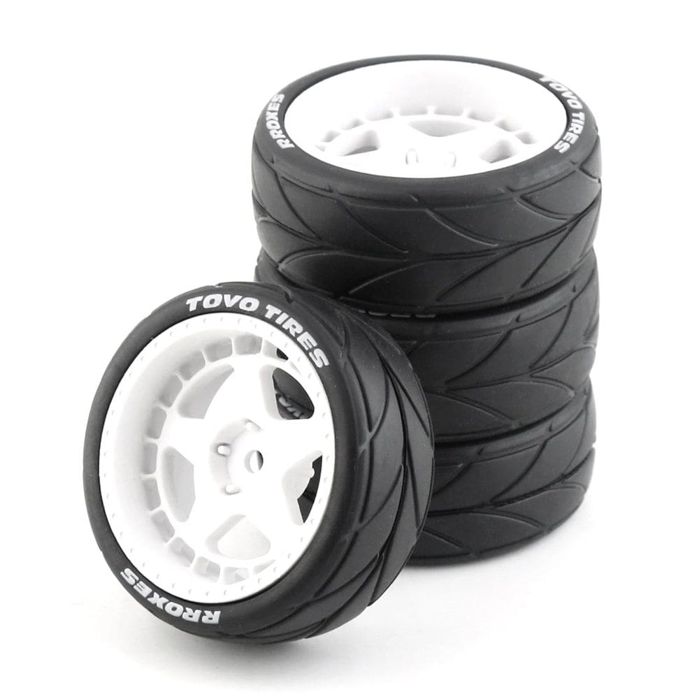 Conjunto de pneus e rodas 1/10 na estrada para o carro RC da HPI Ken Block