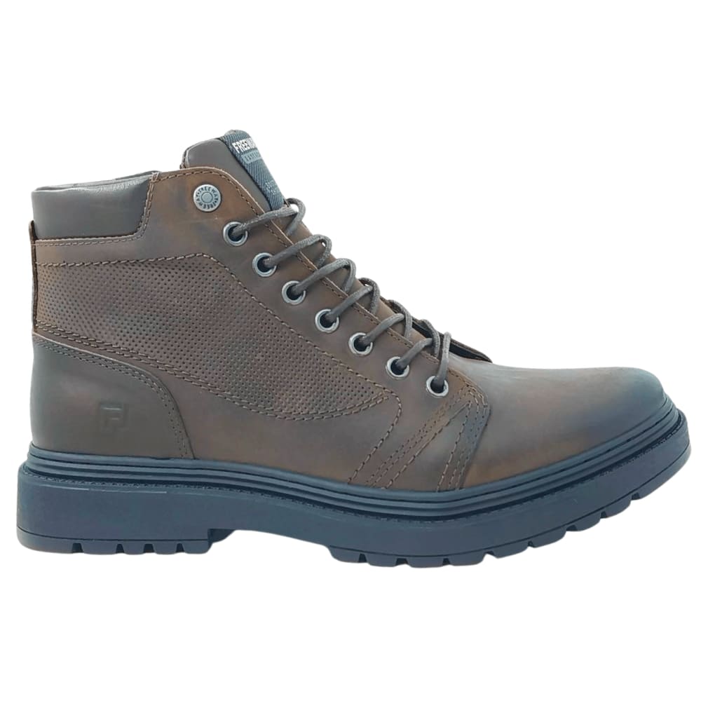 Coturno Masculina Jack05 em Couro o com Solado Costurado Salto de 3cm Estilo Conforto Dia a Dia