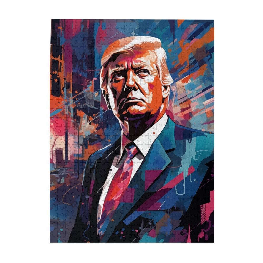 Pintura genérica de quebra-cabeça Trump 500 peças para adultos e crianças