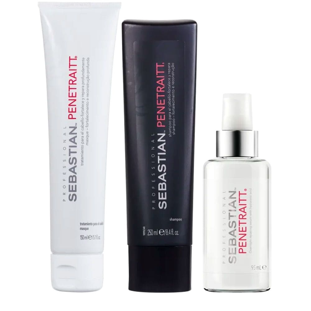 Kit Sebastian Penetraitt - Shampoo 250ml + Sérum Capilar Noturno 95ml + Máscara 150ml
