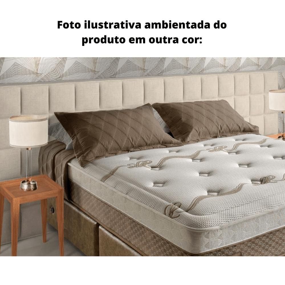 Cabeceira MH-2651 Herval Estofada Casal para Colchão 138 cm Linho Cinza C