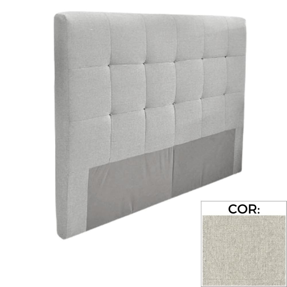 Cabeceira MH-2680 Herval Estofada Casal para Colchão 138 cm Linho Cinza C