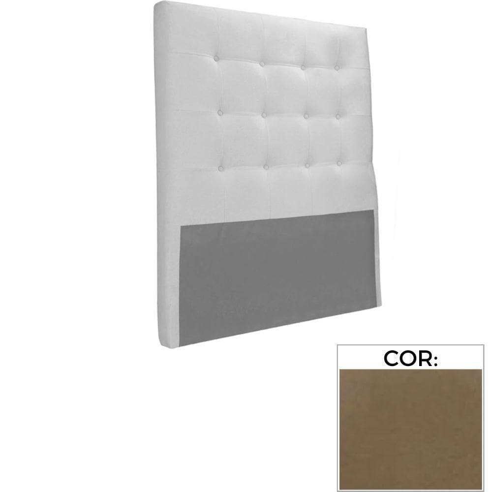 Cabeceira MH-2650 Herval Estofada Solteiro 97 cm Veludo Marrom B