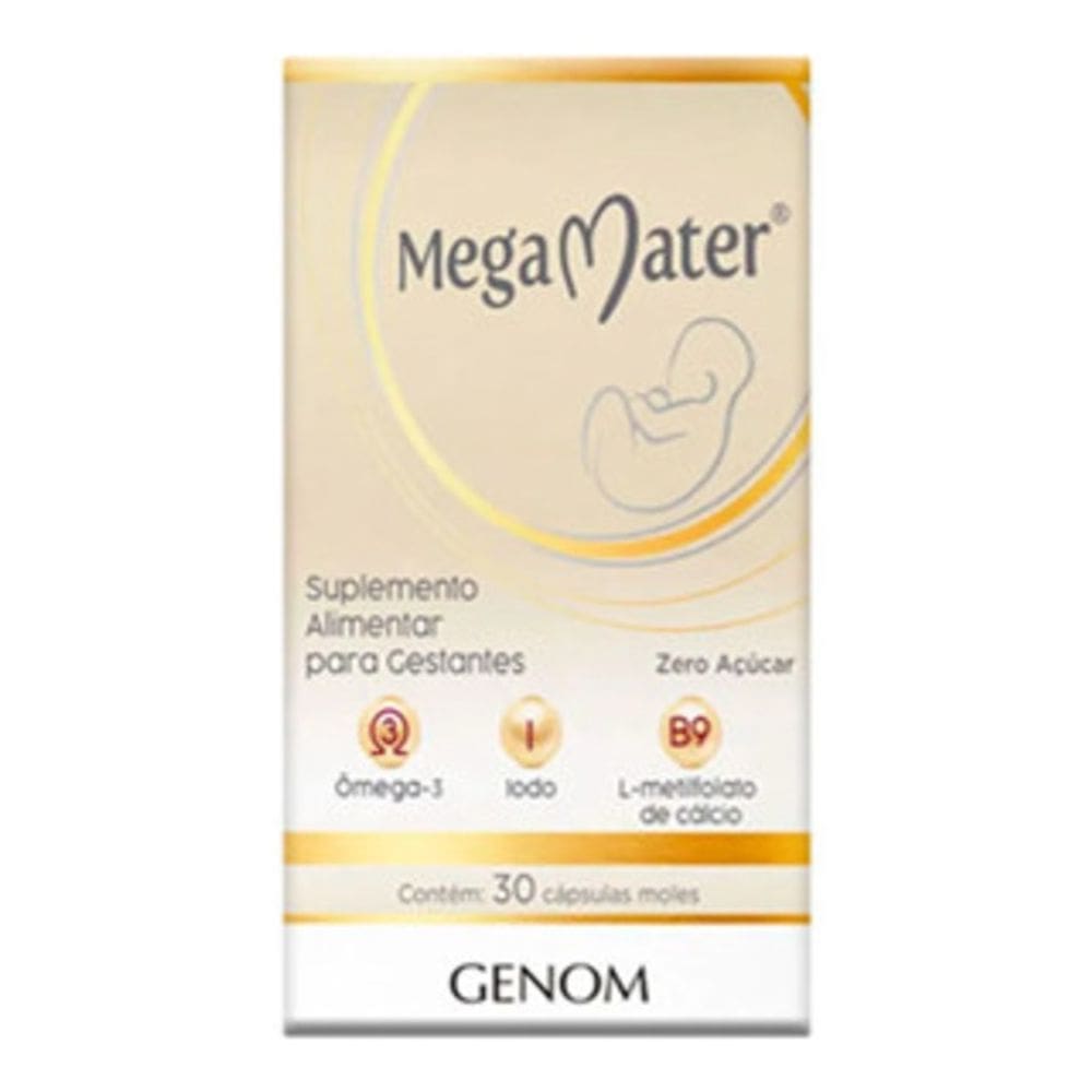 Suplemento Alimentar Mega Mater Para Gestantes 30 Cápsulas