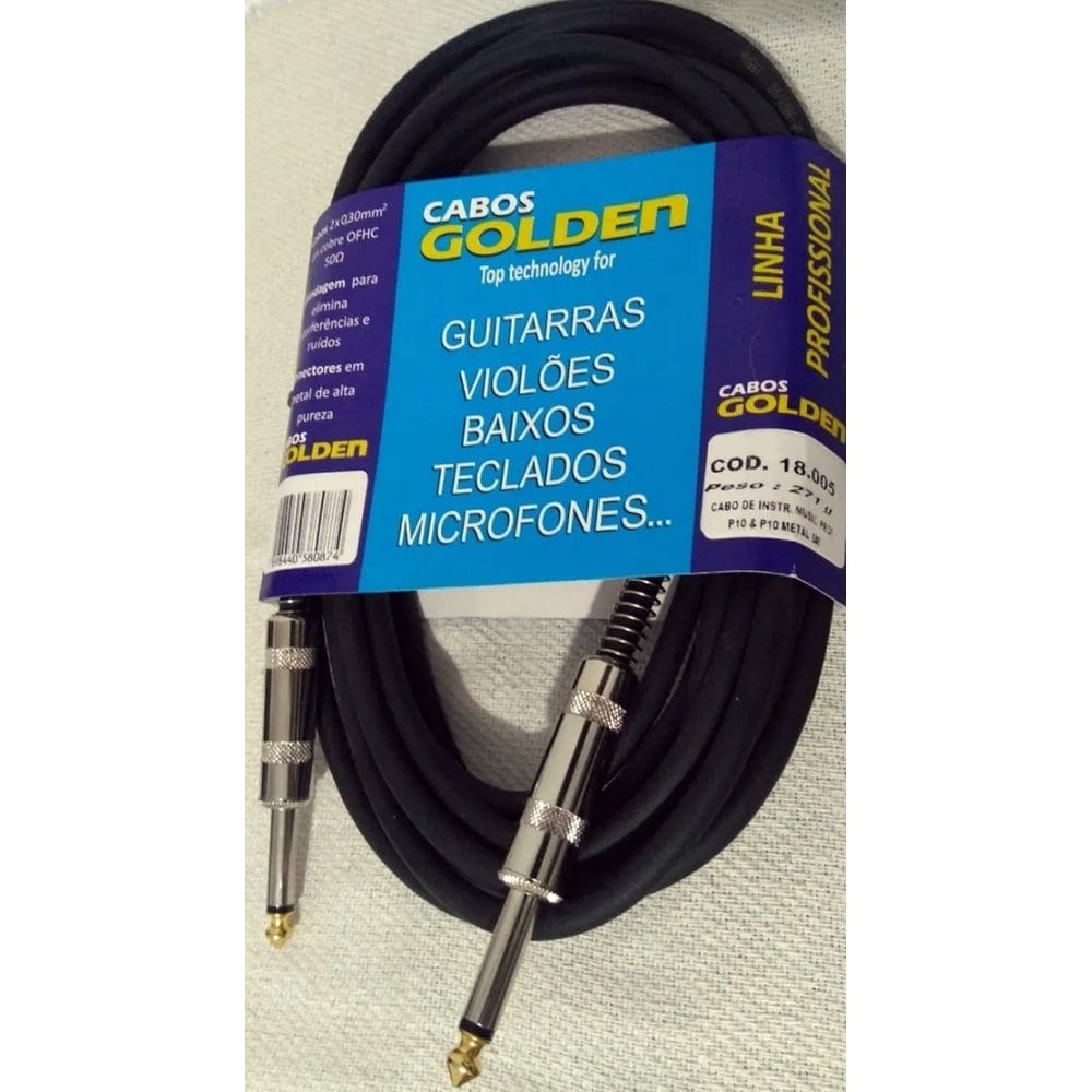 Cabo Instrumento Musical Profissional P10 X P10 5m