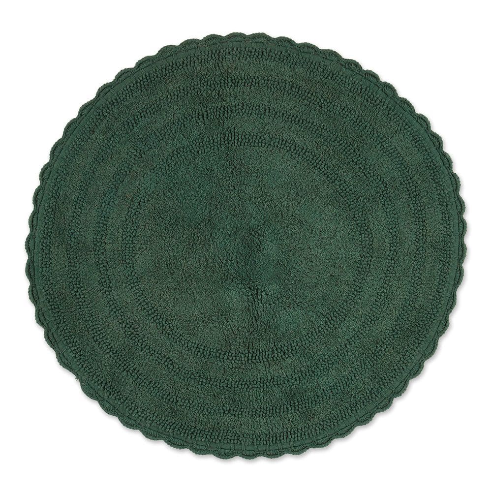 Tapete de banho DII Crochet Collection Reversível Redondo 70cm Dark G