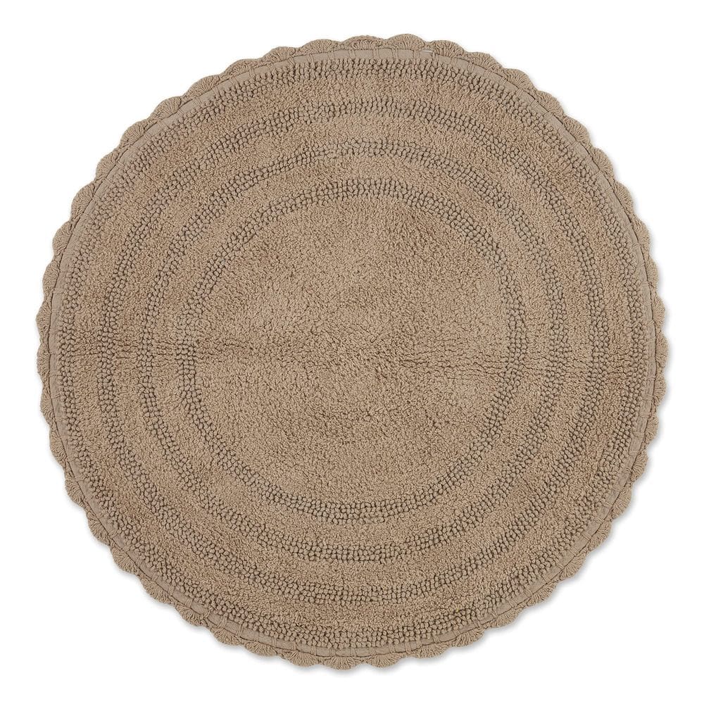 Tapete de banho DII Crochet Collection reversível com 70 cm de diâmetro