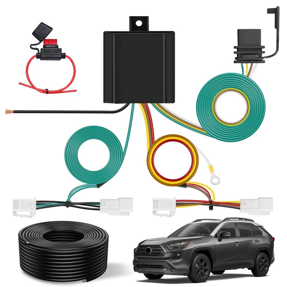 Kit de cablagem de reboque Nilight de 4 pinos para Mitsubishi Outlander PHEV Toyota RAV4 RAV4 Prime