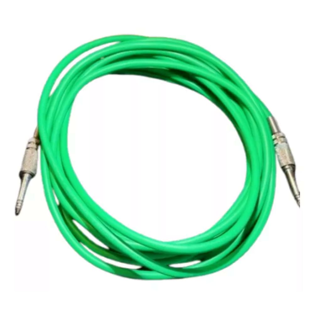 Cabo De Instrumento Musical P10 X P10 4,5m Verde