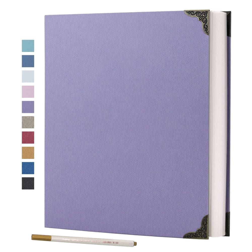 Álbum de fotos Vienrose Self Adhesive 40 páginas, capa dura, roxo