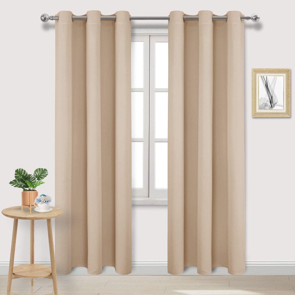 Cortinas DWCN Bege com isolamento térmico Room Darkening 42x213cm