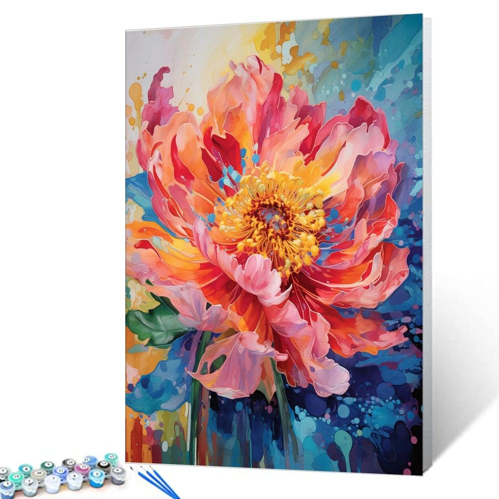Kit de pintura por número Aihonmin Beautiful Blossom Floral