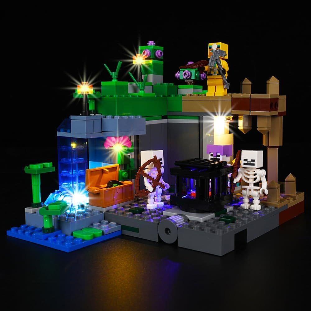 Kit de iluminação LED Kyglaring para Lego Minecraft Skeleton Dungeon